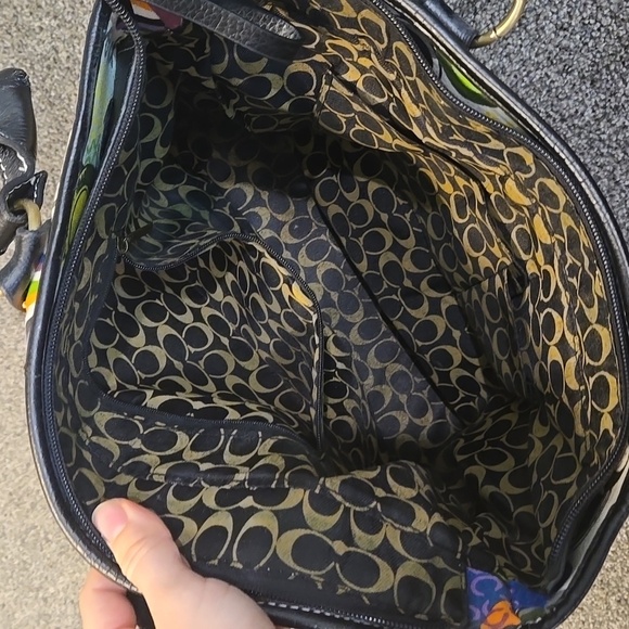 Vintage Coach CO6Q-1485 Multicolor Logo Y2K Women's Bag Tote Purse - Picture 13 of 15